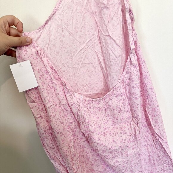 NWT Abound Pink Daisy Floral Halter Tie Neck Sleeveless Summer Dress - M - Picture 7 of 8